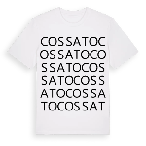 Cossato ordlek t-shirt – ekologisk bomull t-shirt från Pinshirt