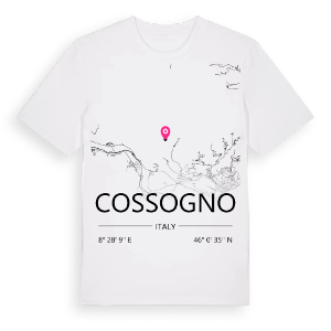 Cossogno karta t-shirt – ekologisk bomull t-shirt från Pinshirt