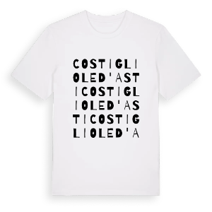 Costigliole d'Asti ordlek t-shirt – ekologisk bomull t-shirt från Pinshirt
