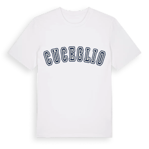 Cuceglio college t-shirt – ekologisk bomull t-shirt från Pinshirt