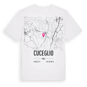 Cuceglio karta t-shirt – ekologisk bomull t-shirt från Pinshirt