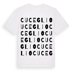 Cuceglio ordlek t-shirt – ekologisk bomull t-shirt från Pinshirt