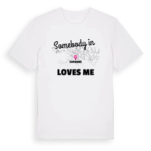 Någon i Cuorgnè älskar mig t-shirt – ekologisk bomull t-shirt från Pinshirt