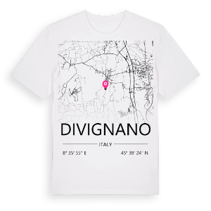 Divignano karta t-shirt – ekologisk bomull t-shirt från Pinshirt