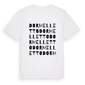 Dormelletto ordlek t-shirt – ekologisk bomull t-shirt från Pinshirt