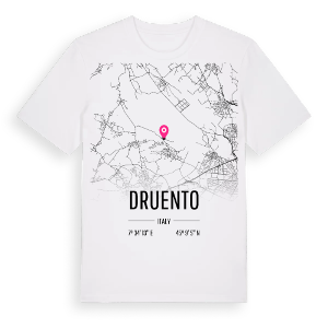 Druento karta t-shirt – ekologisk bomull t-shirt från Pinshirt
