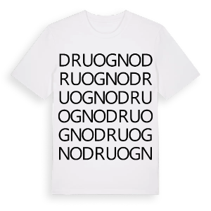 Druogno ordlek t-shirt – ekologisk bomull t-shirt från Pinshirt