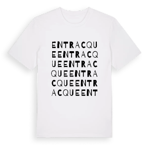 Entracque ordlek t-shirt – ekologisk bomull t-shirt från Pinshirt