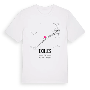 Exilles karta t-shirt – ekologisk bomull t-shirt från Pinshirt