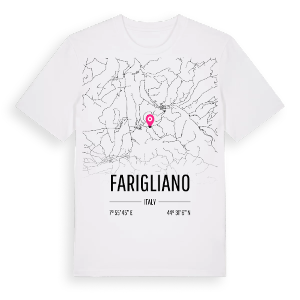 Farigliano karta t-shirt – ekologisk bomull t-shirt från Pinshirt
