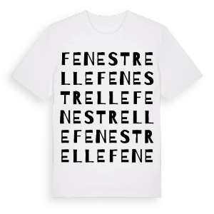 Fenestrelle ordlek t-shirt – ekologisk bomull t-shirt från Pinshirt
