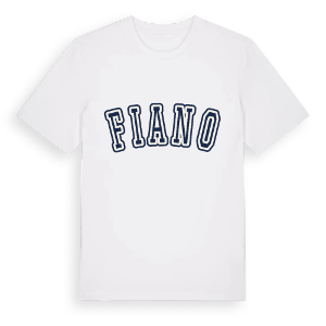 Fiano college t-shirt – ekologisk bomull t-shirt från Pinshirt