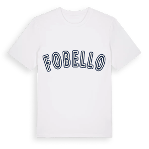 Fobello college t-shirt – ekologisk bomull t-shirt från Pinshirt
