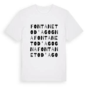 Fontaneto d'Agogna ordlek t-shirt – ekologisk bomull t-shirt från Pinshirt