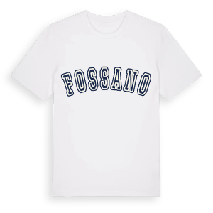 Fossano college t-shirt – ekologisk bomull t-shirt från Pinshirt