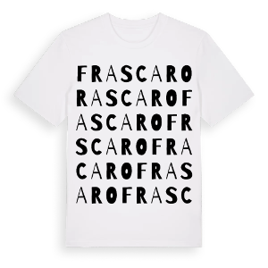 Frascaro ordlek t-shirt – ekologisk bomull t-shirt från Pinshirt