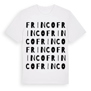 Frinco ordlek t-shirt – ekologisk bomull t-shirt från Pinshirt