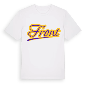 Front baseball t-shirt – ekologisk bomull t-shirt från Pinshirt