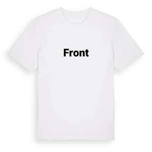 Front fetstil t-shirt – ekologisk bomull t-shirt från Pinshirt