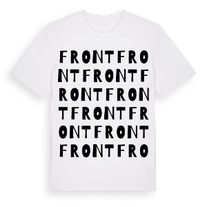 Front ordlek t-shirt – ekologisk bomull t-shirt från Pinshirt
