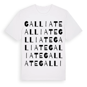 Galliate ordlek t-shirt – ekologisk bomull t-shirt från Pinshirt