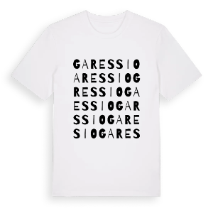 Garessio ordlek t-shirt – ekologisk bomull t-shirt från Pinshirt