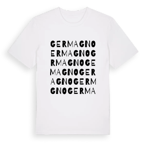 Germagno ordlek t-shirt – ekologisk bomull t-shirt från Pinshirt