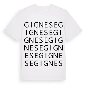 Gignese ordlek t-shirt – ekologisk bomull t-shirt från Pinshirt