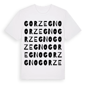 Gorzegno ordlek t-shirt – ekologisk bomull t-shirt från Pinshirt