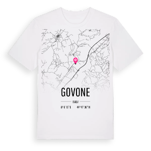 Govone karta t-shirt – ekologisk bomull t-shirt från Pinshirt