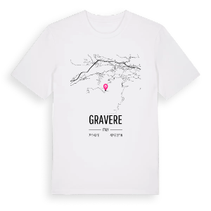 Gravere karta t-shirt – ekologisk bomull t-shirt från Pinshirt