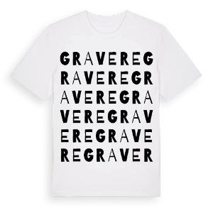 Gravere ordlek t-shirt – ekologisk bomull t-shirt från Pinshirt