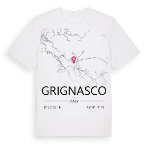 Grignasco karta t-shirt – ekologisk bomull t-shirt från Pinshirt