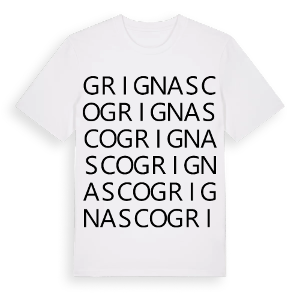 Grignasco ordlek t-shirt – ekologisk bomull t-shirt från Pinshirt
