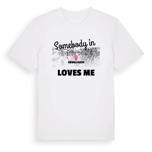 Någon i Grugliasco älskar mig t-shirt – ekologisk bomull t-shirt från Pinshirt