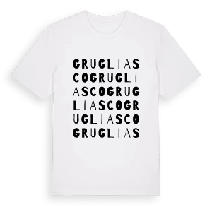 Grugliasco ordlek t-shirt – ekologisk bomull t-shirt från Pinshirt