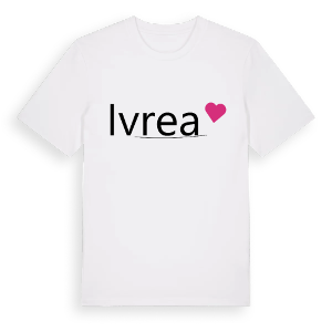 Ivrea hjärta t-shirt – ekologisk bomull t-shirt från Pinshirt