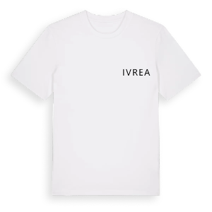 Jag älskar Ivrea t-shirt litet tryck – ekologisk bomull t-shirt från Pinshirt