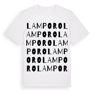 Lamporo ordlek t-shirt – ekologisk bomull t-shirt från Pinshirt