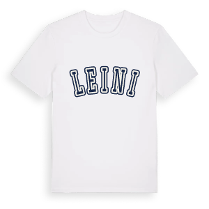 Leini college t-shirt – ekologisk bomull t-shirt från Pinshirt