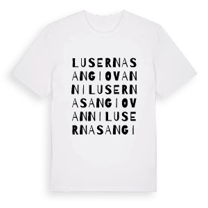 Luserna San Giovanni ordlek t-shirt – ekologisk bomull t-shirt från Pinshirt