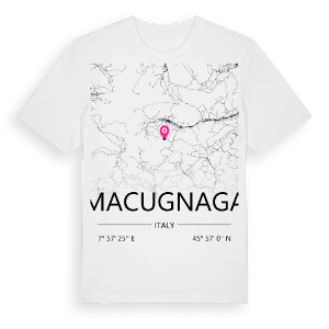 Macugnaga karta t-shirt – ekologisk bomull t-shirt från Pinshirt