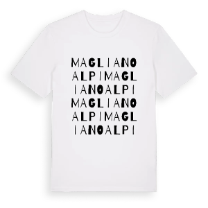 Magliano Alpi ordlek t-shirt – ekologisk bomull t-shirt från Pinshirt