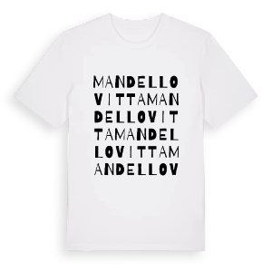 Mandello Vitta ordlek t-shirt – ekologisk bomull t-shirt från Pinshirt