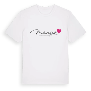 Mango hjärta t-shirt – ekologisk bomull t-shirt från Pinshirt