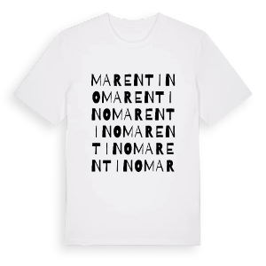 Marentino ordlek t-shirt – ekologisk bomull t-shirt från Pinshirt