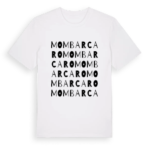 Mombarcaro ordlek t-shirt – ekologisk bomull t-shirt från Pinshirt