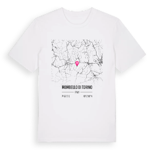 Mombello di Torino karta t-shirt – ekologisk bomull t-shirt från Pinshirt