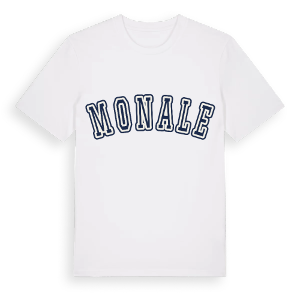 Monale college t-shirt – ekologisk bomull t-shirt från Pinshirt