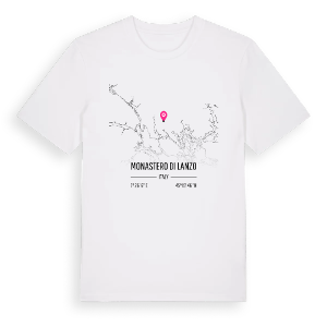 Monastero di Lanzo karta t-shirt – ekologisk bomull t-shirt från Pinshirt